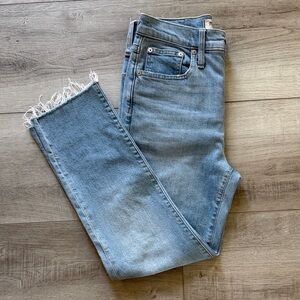 Madewell Perfect Vintage Jean Raw Hem in Ellicott Wash Size 26 EUC